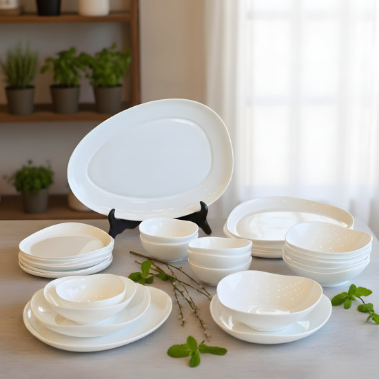 Opal Plate Set - 28 Pcs